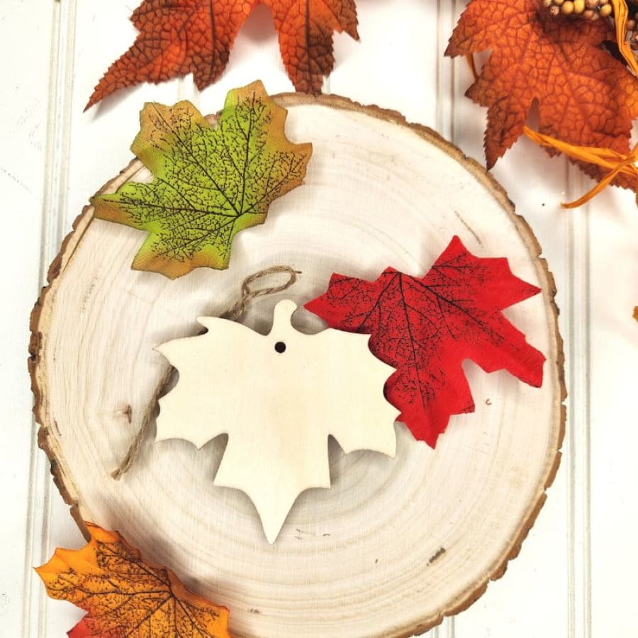 Fall Leaf Shaped Craft Cutout For Decoupage