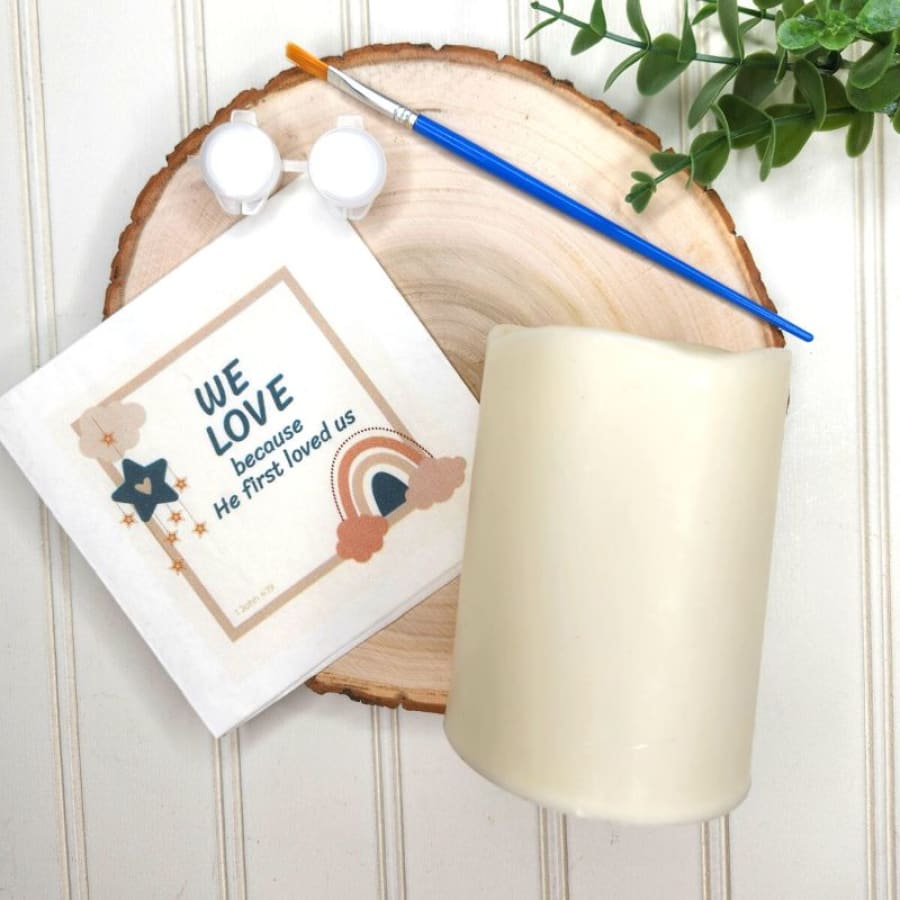 Flameless LED Wax Pillar Candles For Decoupage