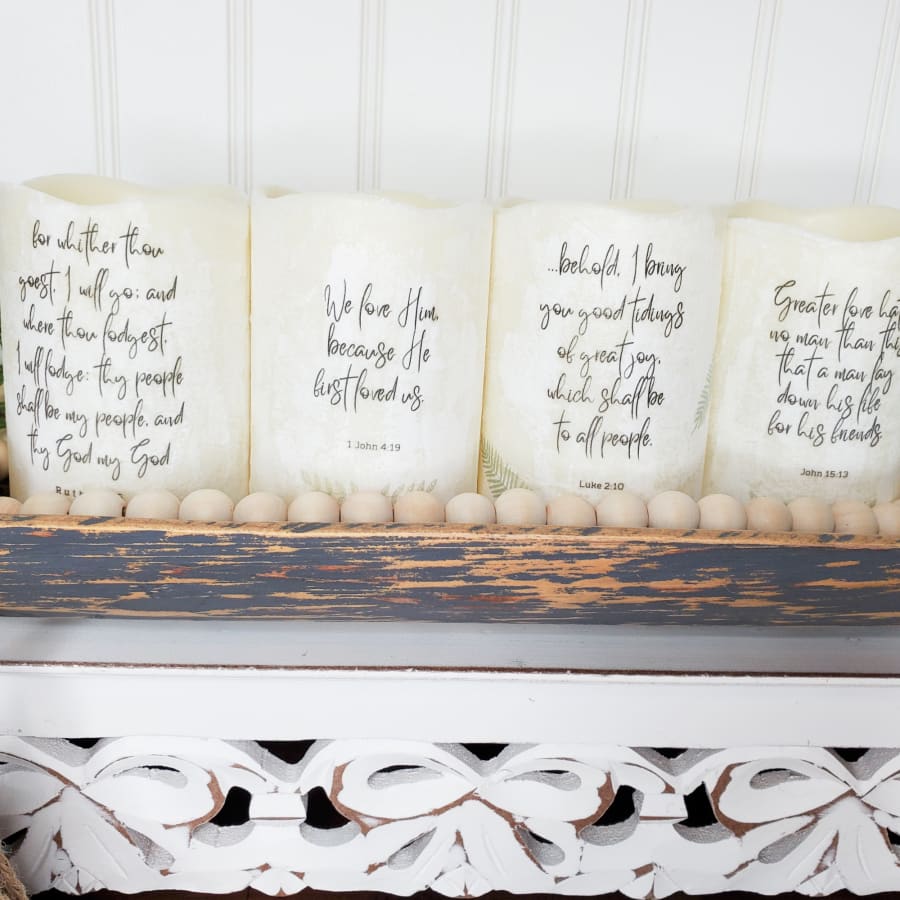 Flameless LED Wax Pillar Candles For Decoupage