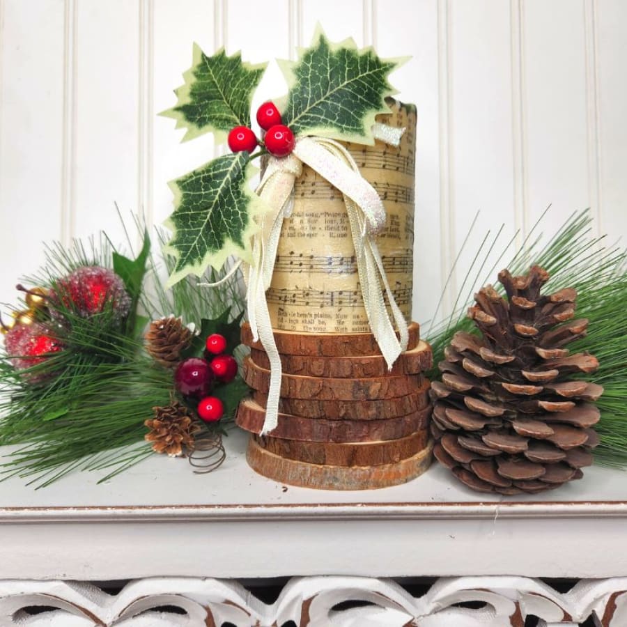 Flameless LED Wax Pillar Candles For Decoupage