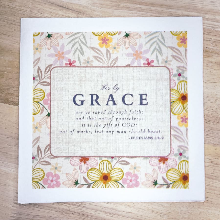 For By Grace Ephesians 2:8-9 Christian Paper Decoupage