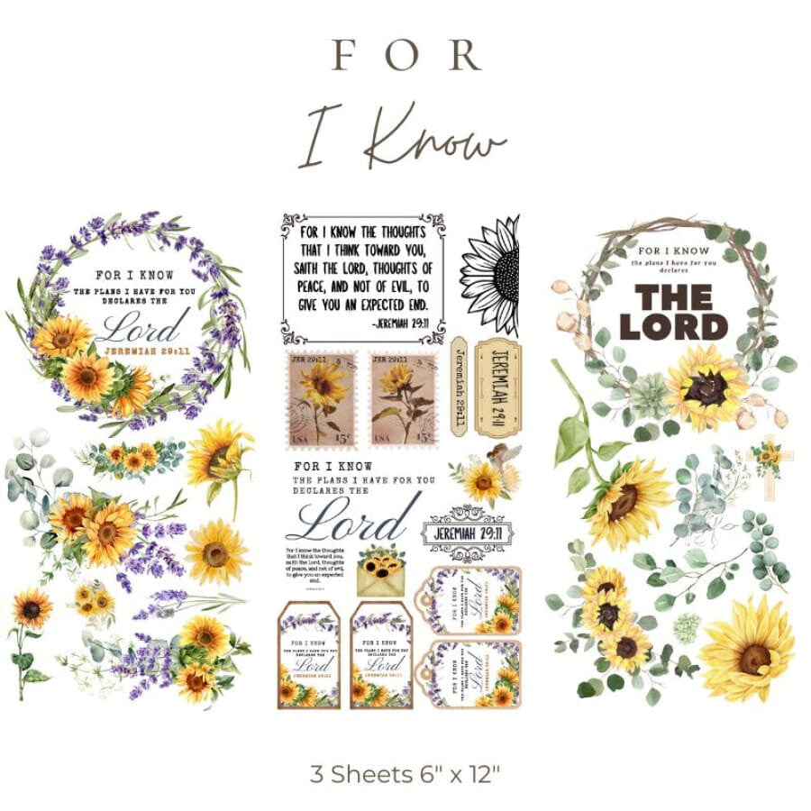 For I Know | Christian Rub On Transfers For Crafts