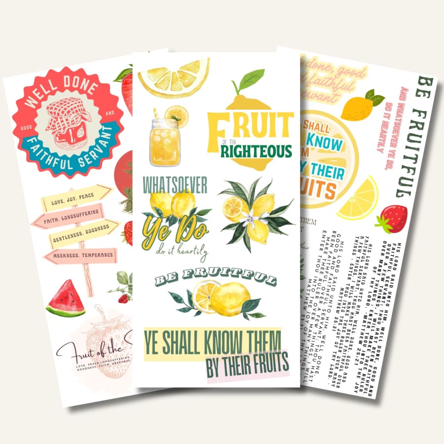 Fruitful Servant Premium Rub On Transfers