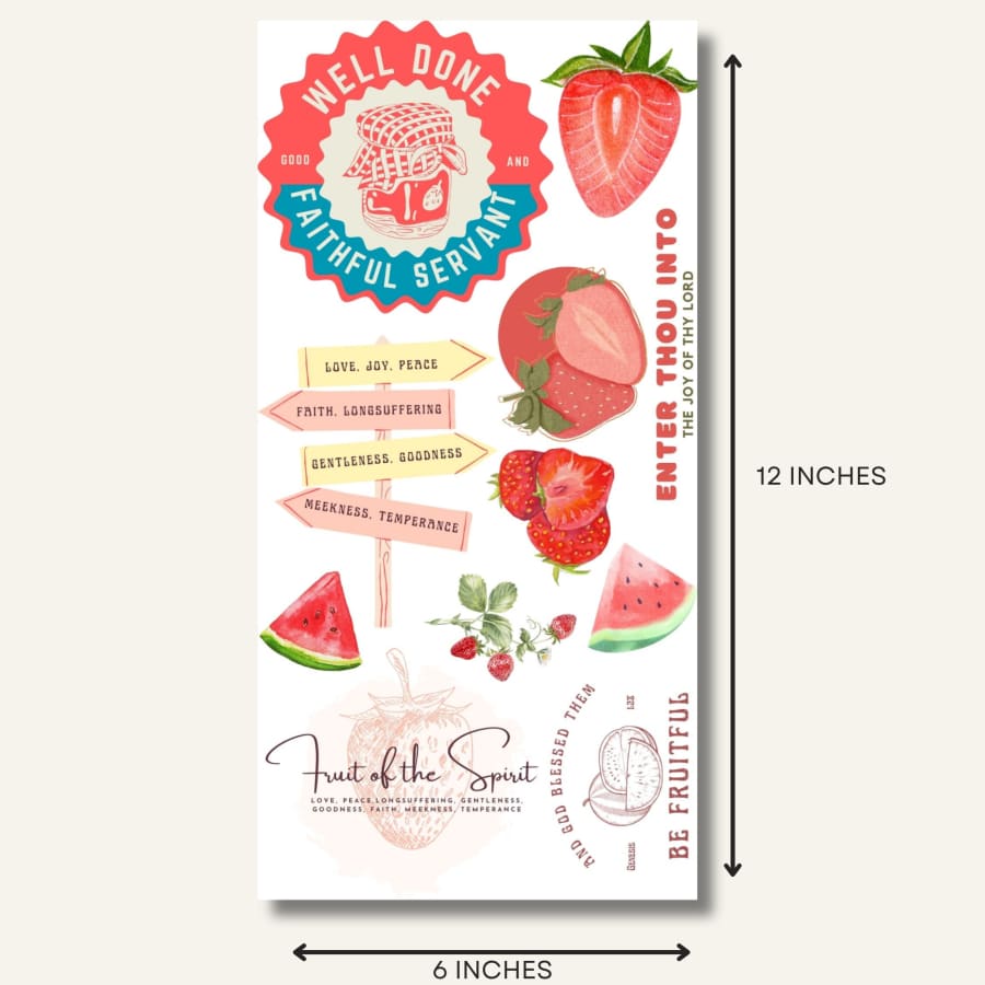 Fruitful Servant Premium Rub On Transfers