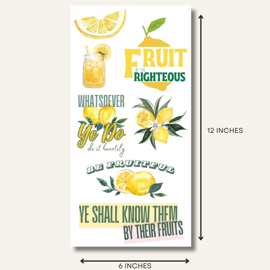 Fruitful Servant Premium Rub On Transfers