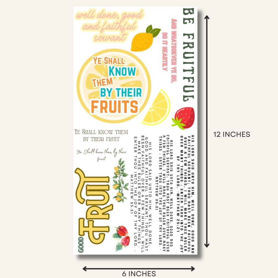 Fruitful Servant Premium Rub On Transfers