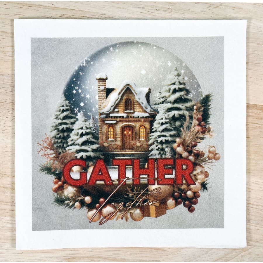 Gather Together Matthew 18:20 Christian Paper Decoupage