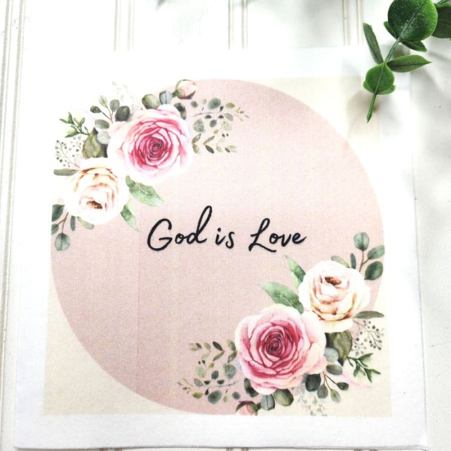 God Is Love 1 John 12:12 Christian Paper Decoupage Napkins
