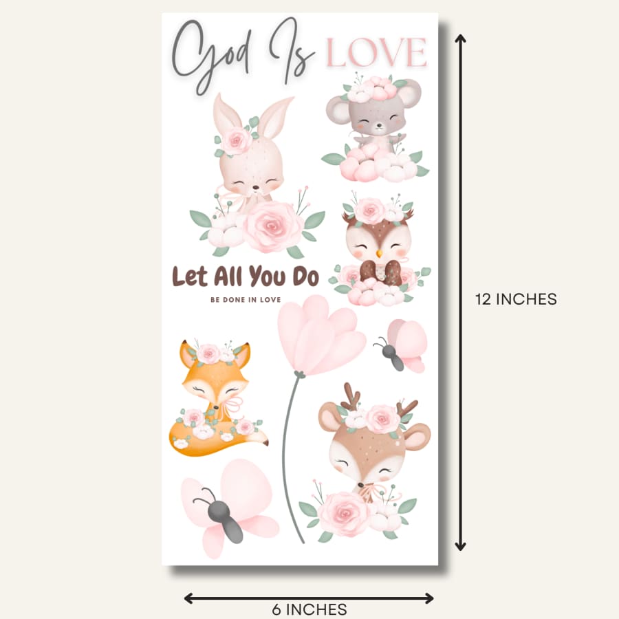 God Is Love Rub On Transfers