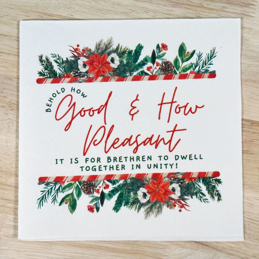 Good And Pleasant Psalms 133:1 Christian Paper Decoupage