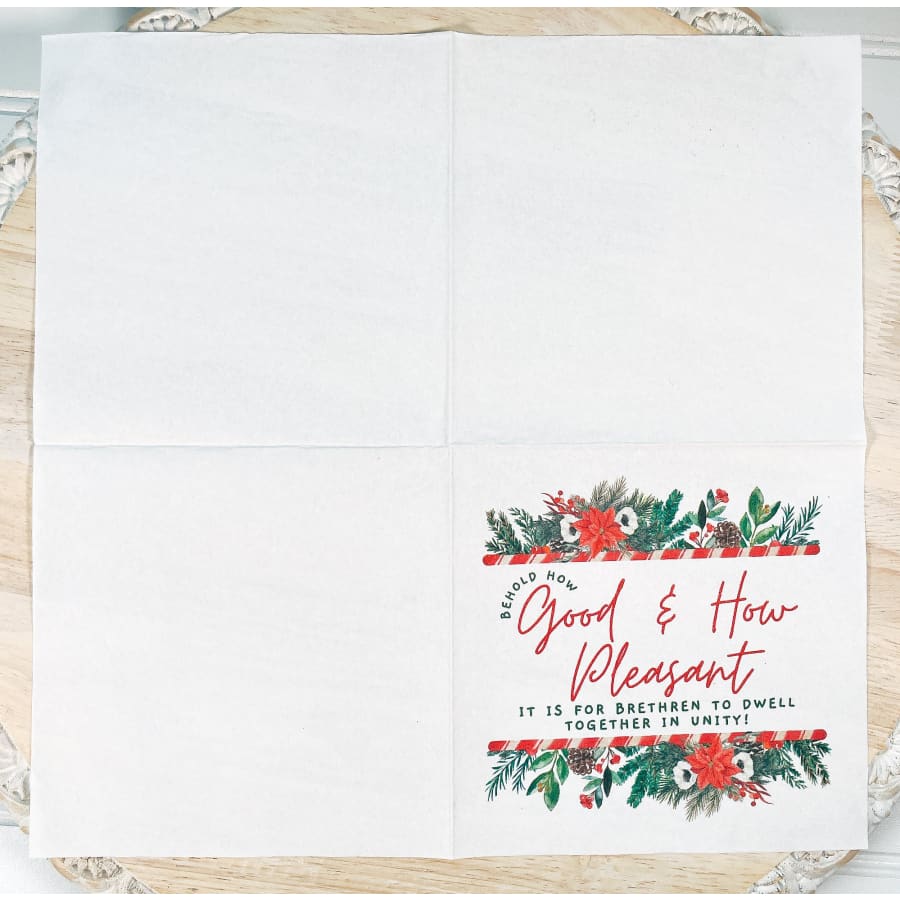 Good And Pleasant Psalms 133:1 Christian Paper Decoupage
