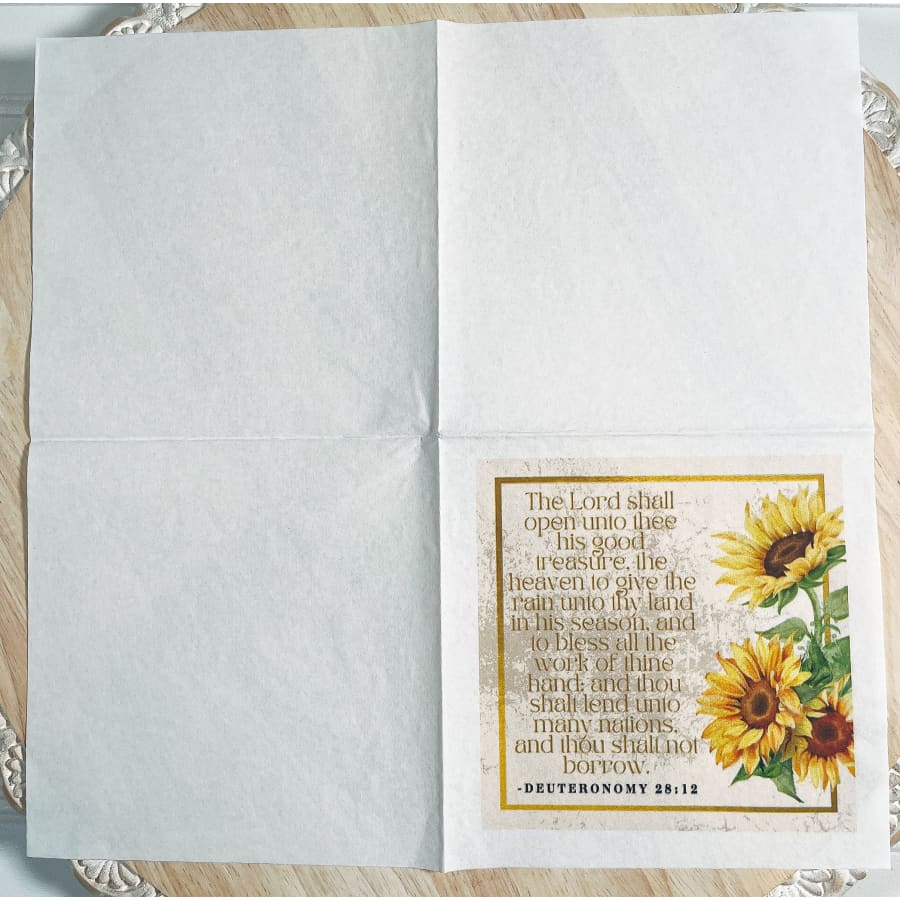 Good Treasure Deuteronomy 28:12 Christian Paper Decoupage