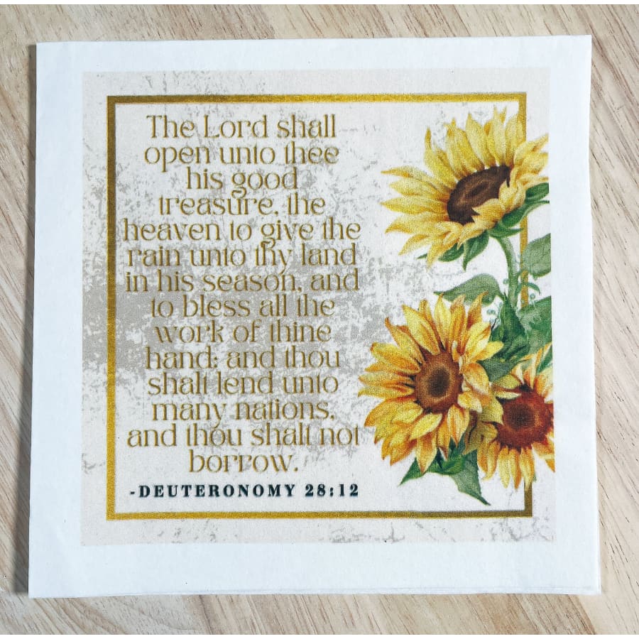 Good Treasure Deuteronomy 28:12 Christian Paper Decoupage