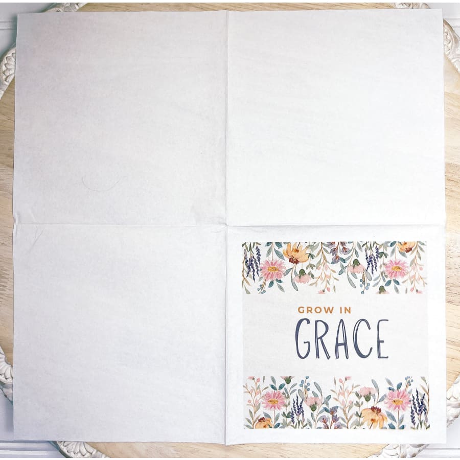 Grow In Grace 2 Peter 3:18 Christian Paper Decoupage Napkins