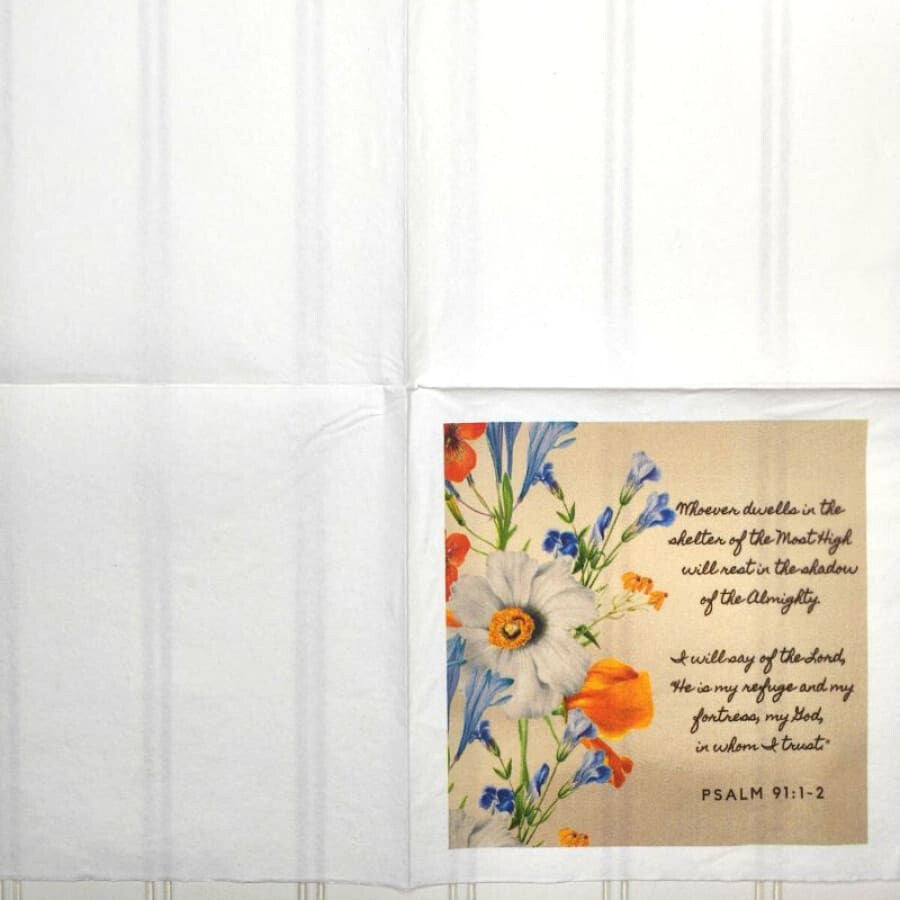 He Is My Refuge Psalms 91:1-2 Christian Paper Decoupage 
