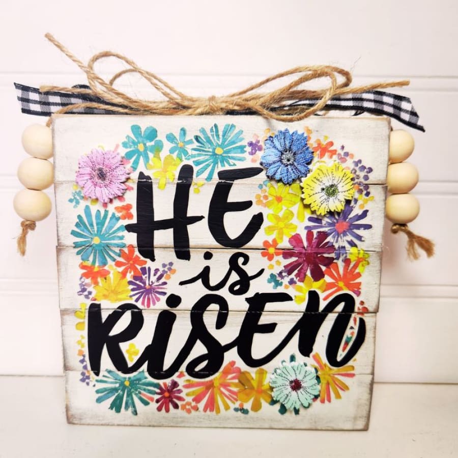 He Is Risen Premium Rub On Transfers