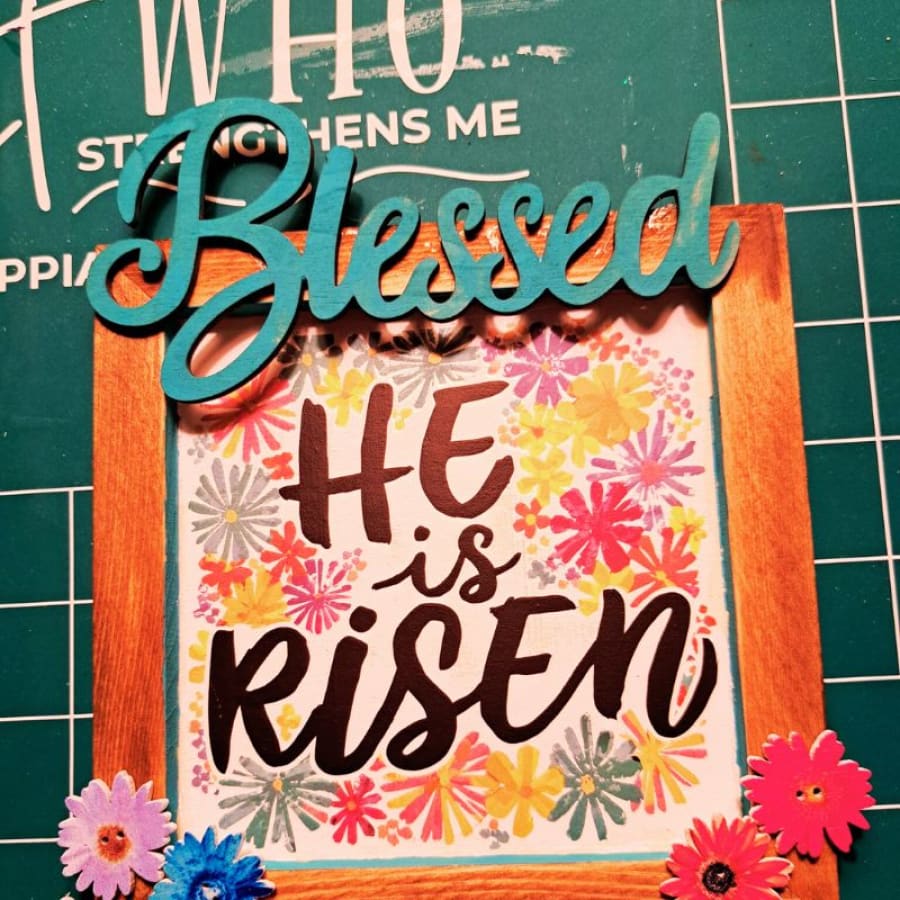 He Is Risen Premium Rub On Transfers