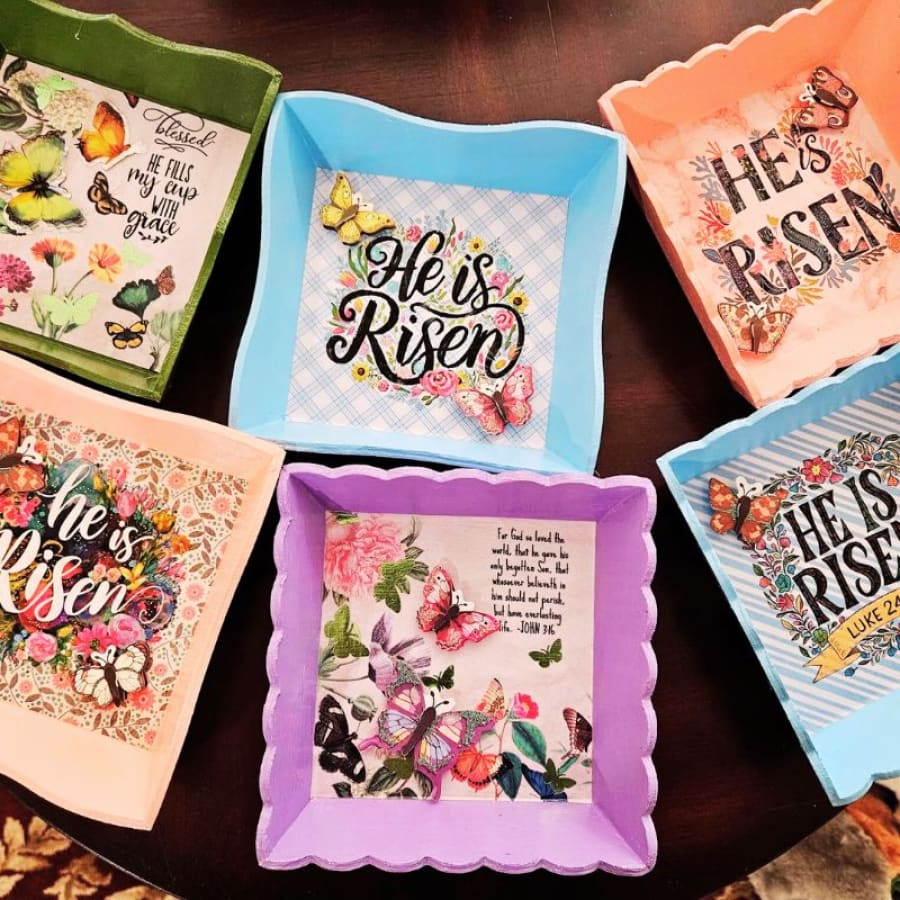 He Is Risen Premium Rub On Transfers