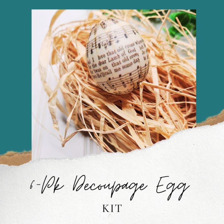 Hymnal 6-Pk Egg DIY Decoupage Kit