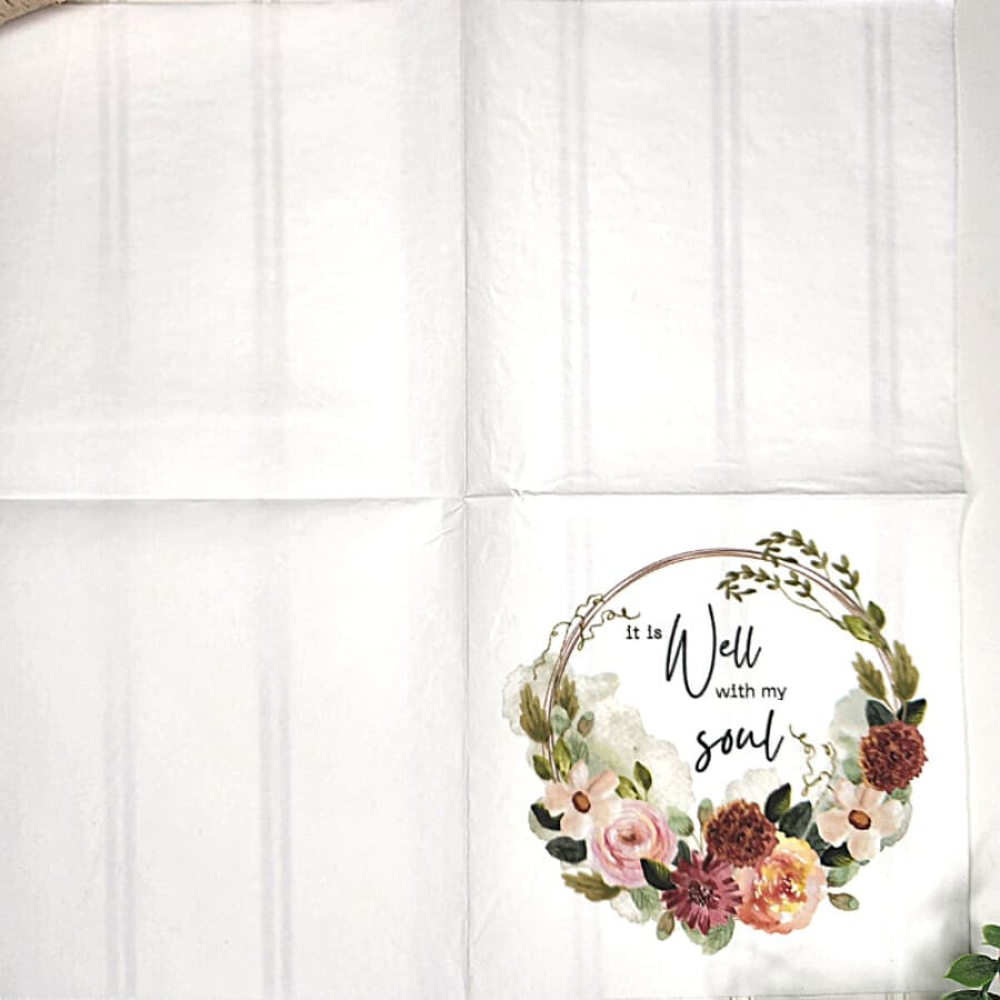 It Is Well Decoupage Christian Napkin