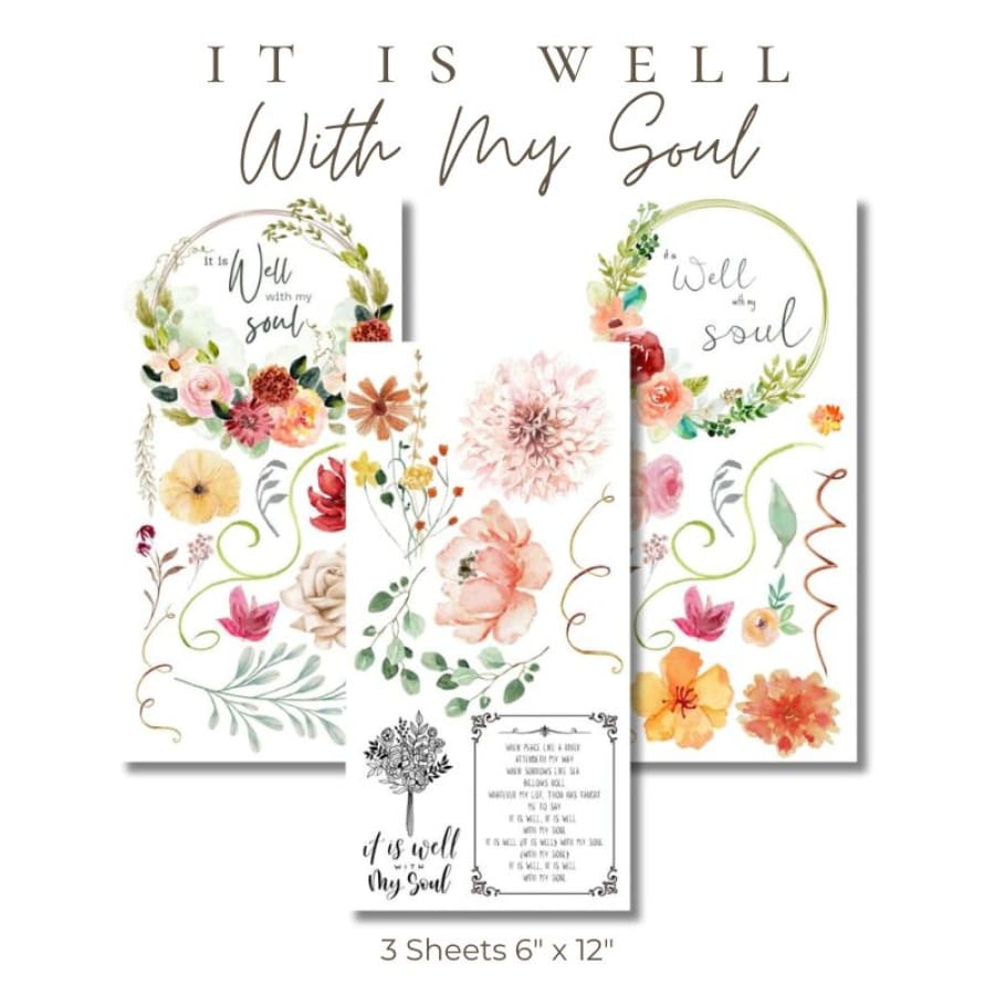 It Is Well With My Soul | Christian Rub On Transfers