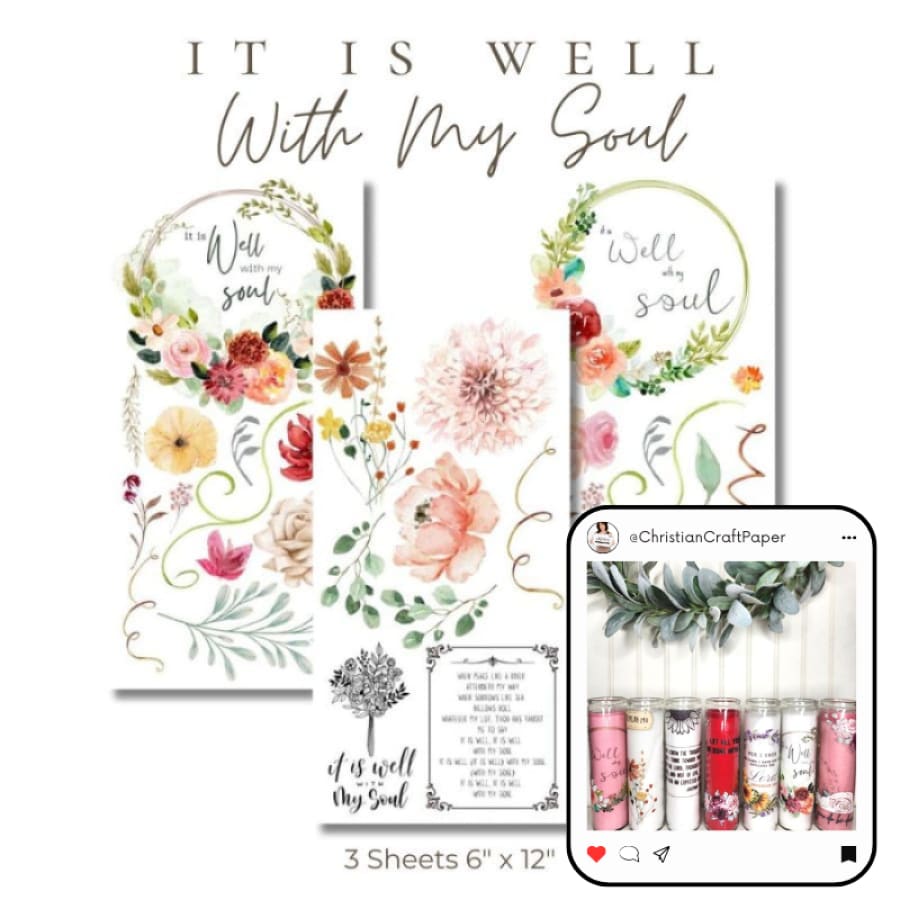 It Is Well With My Soul | Christian Rub On Transfers