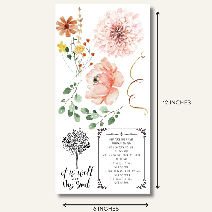 It Is Well With My Soul | Christian Rub On Transfers