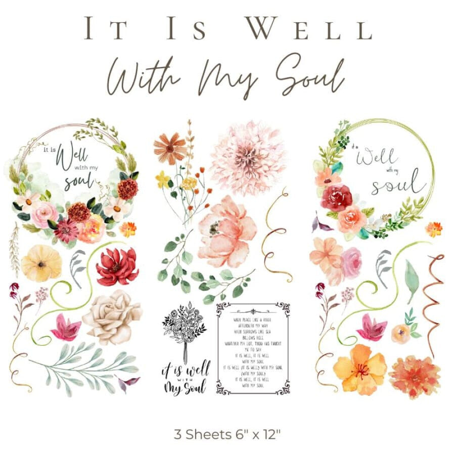 It Is Well With My Soul | Rub On Transfers For Crafts