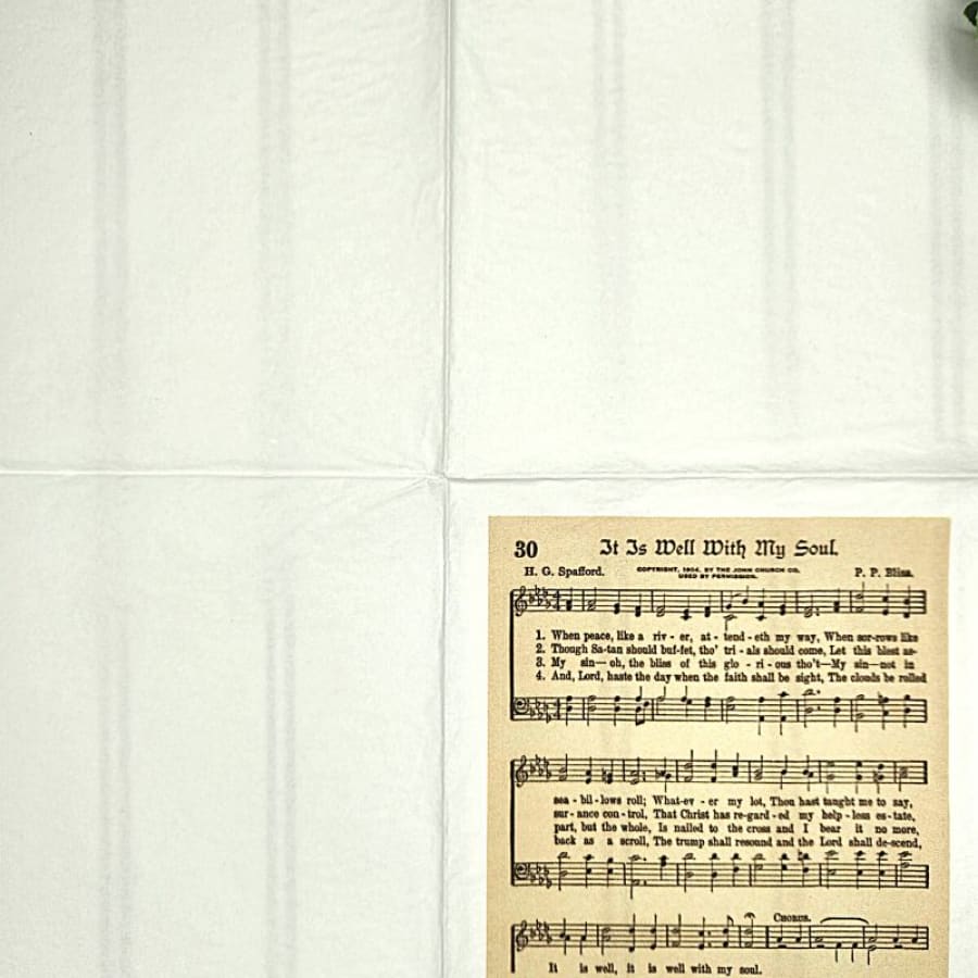 It Is Well With My Soul Hymn Decoupage Christian Paper 