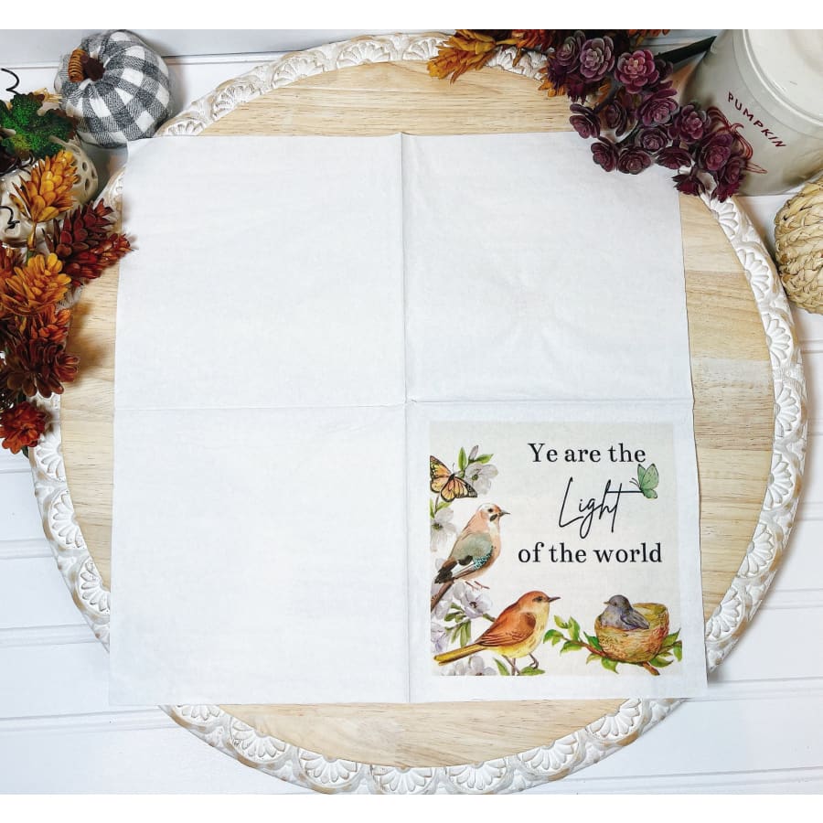 Light Of The World Matthew 5:14 Christian Paper Decoupage