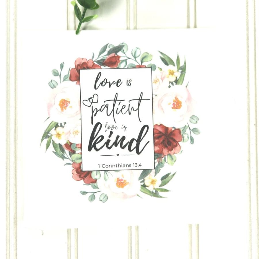 Love Is Patient 1 COR 13:4 Christian Paper Decoupage Napkins