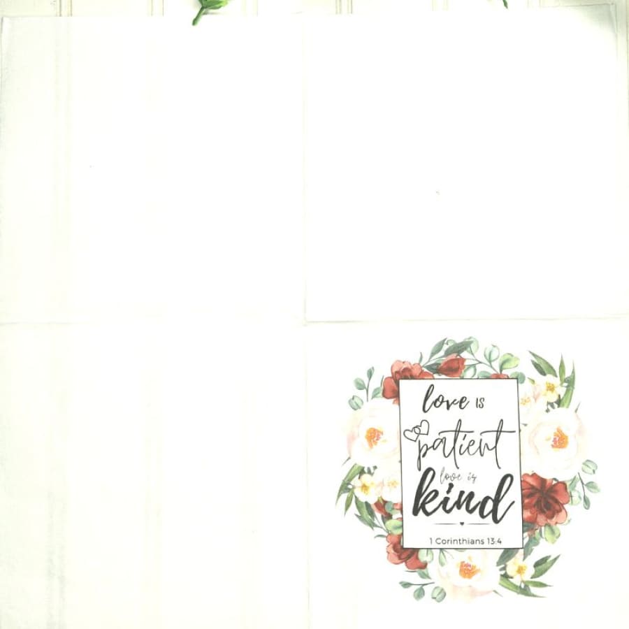 Love Is Patient 1 COR 13:4 Christian Paper Decoupage Napkins