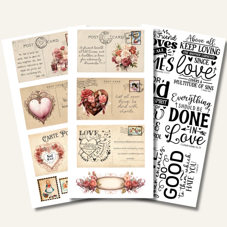 Love Letter Premium Rub On Transfers