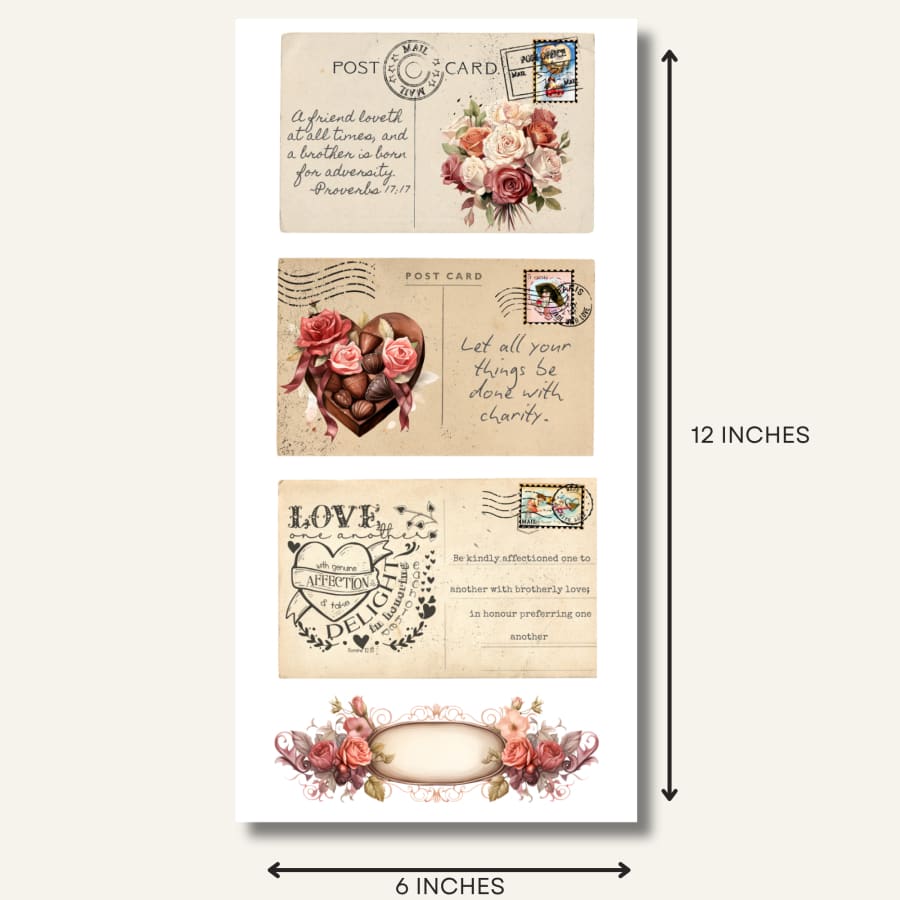 Love Letter Premium Rub On Transfers