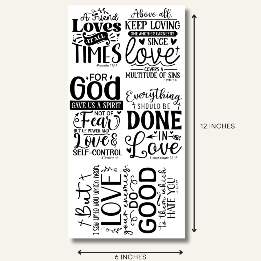 Love Letter Premium Rub On Transfers