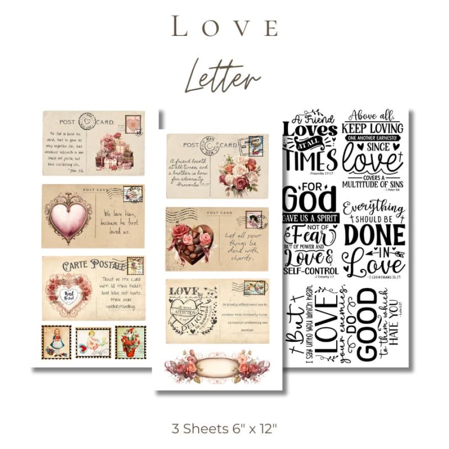 Love Letter Premium Rub On Transfers [LIMITED EDITION