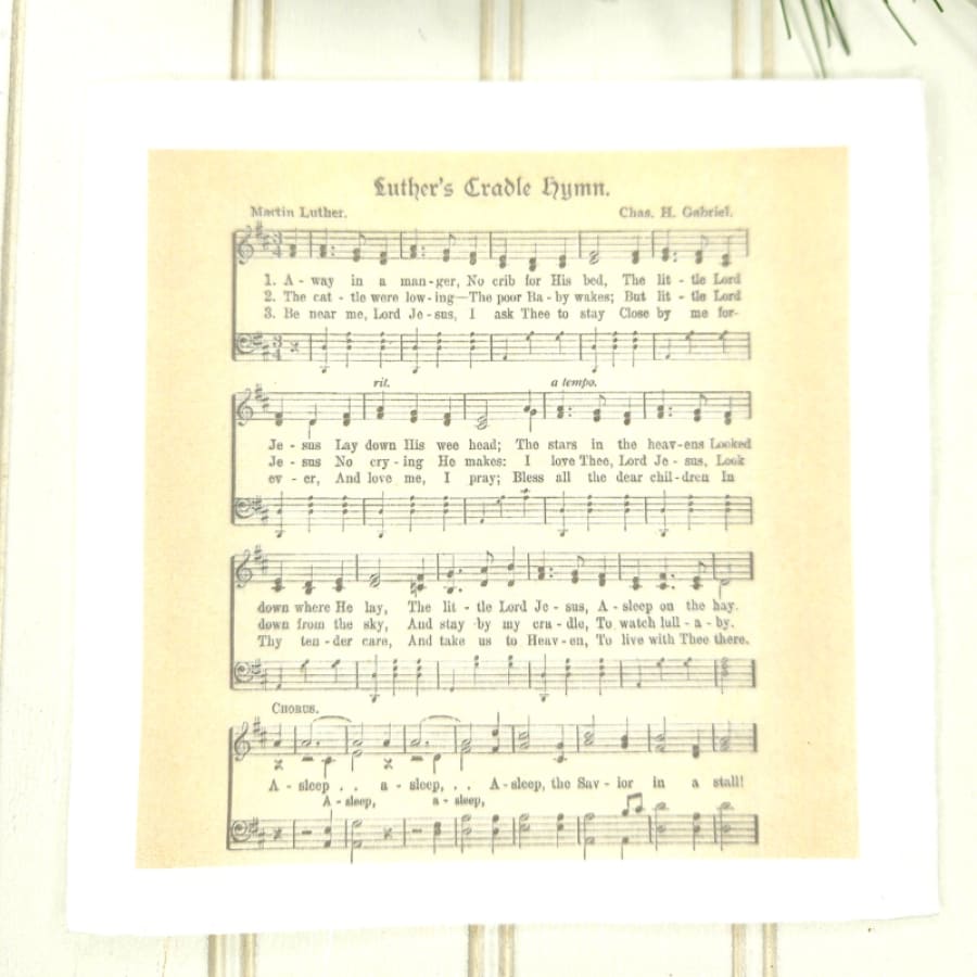 Luther’s Cradle Hymn Christian Paper Decoupage Napkins