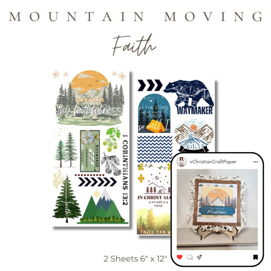 Mountain Moving Faith Limited Edition 2 Sheet Set