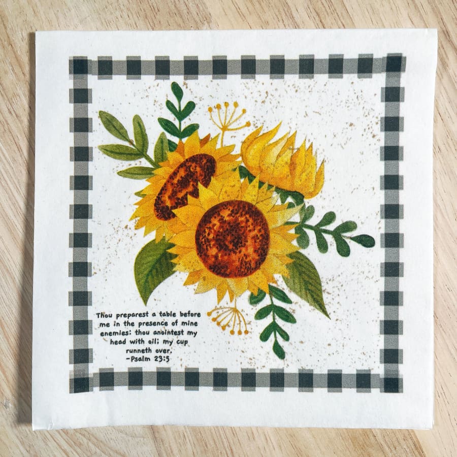 My Cup Runneth Over Psalm 23:5 Christian Paper Decoupage