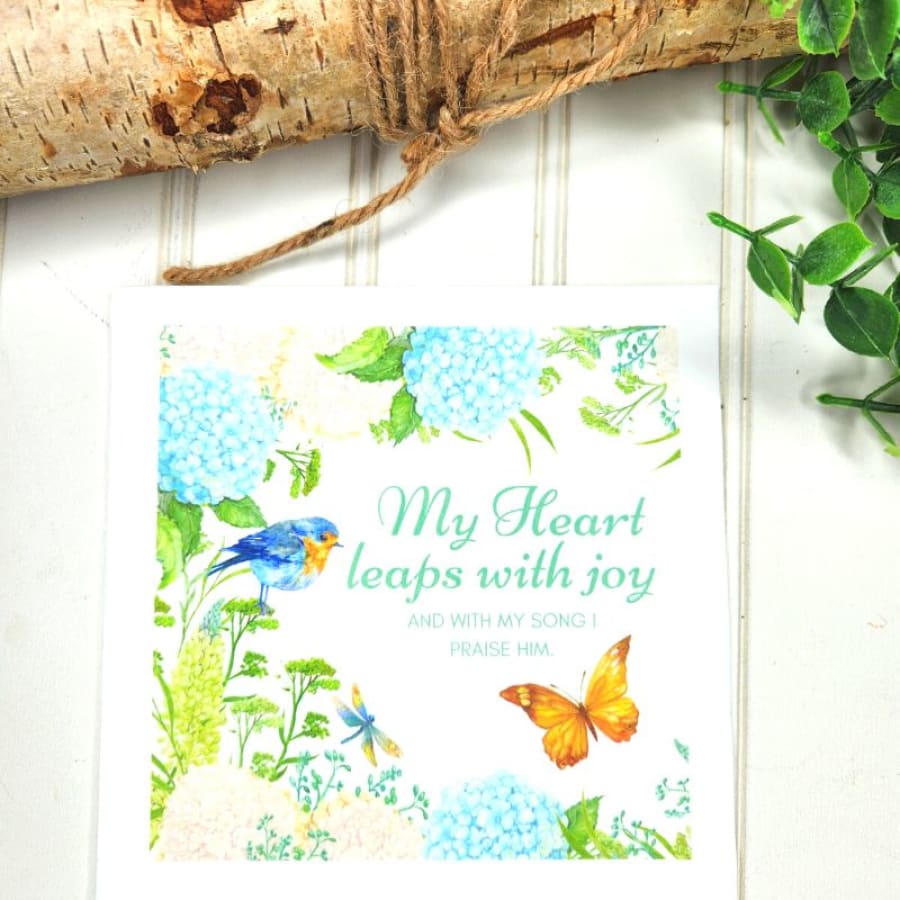 My Heart Leaps Psalms 28:7 Christian Paper Decoupage Napkins