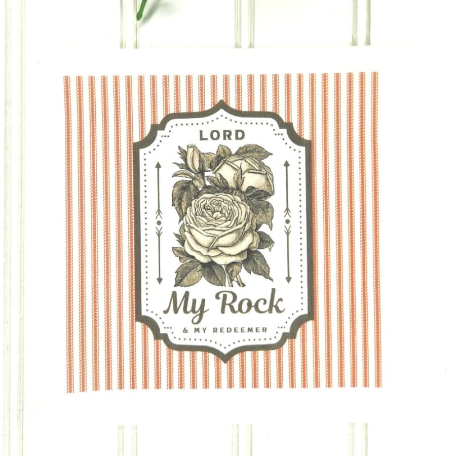 My Rock My Redeemer Psalms 19:14 Christian Paper Decoupage