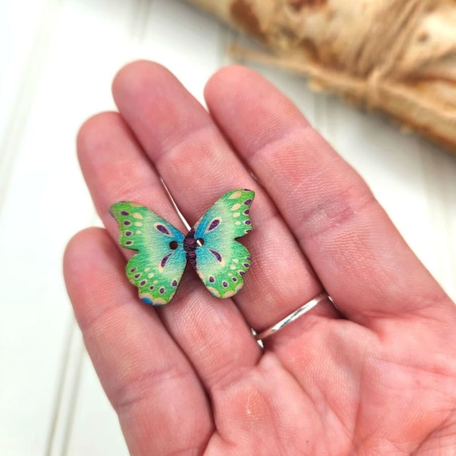 Mystery Packs of Wooden Butterfly Buttons For Decoupage
