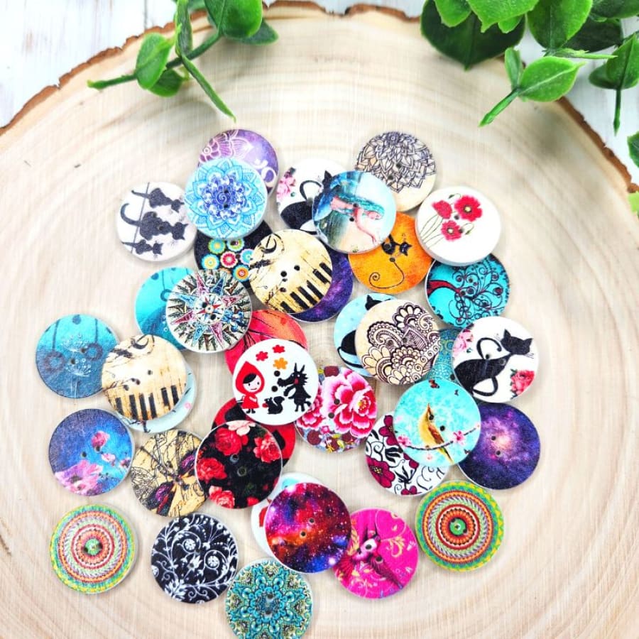 Mystery Wooden Button For Decoupage