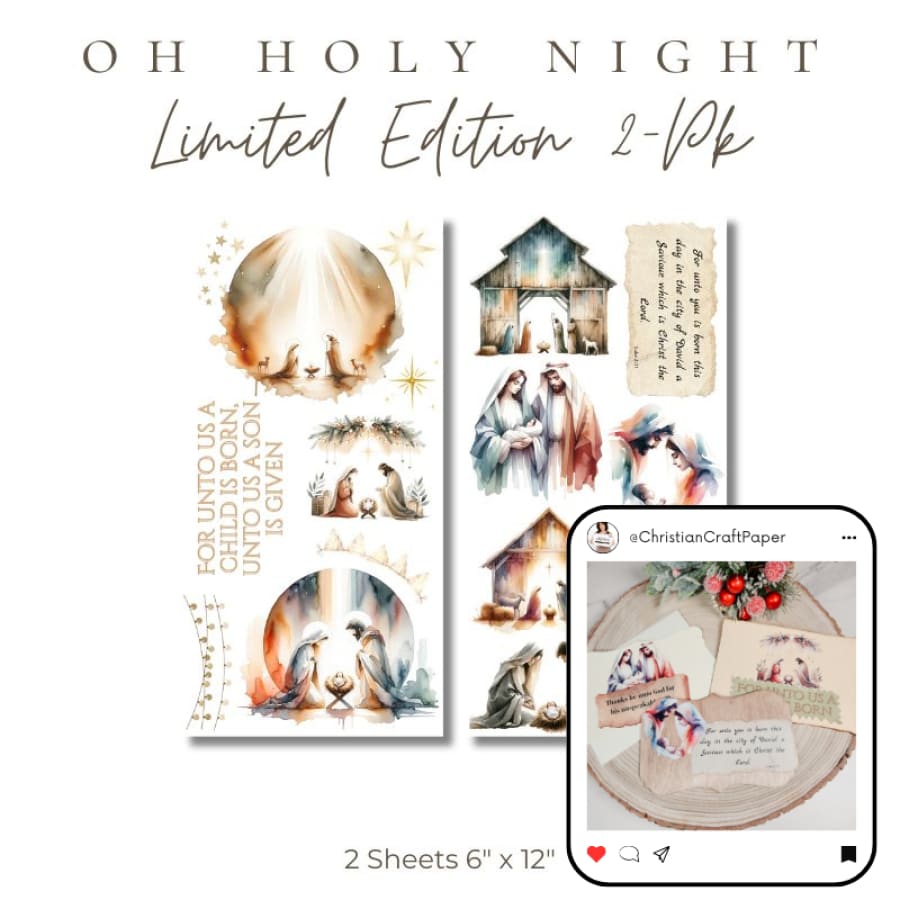 Oh Holy Night Christian [LIMITED EDITION 2 PK] Rub