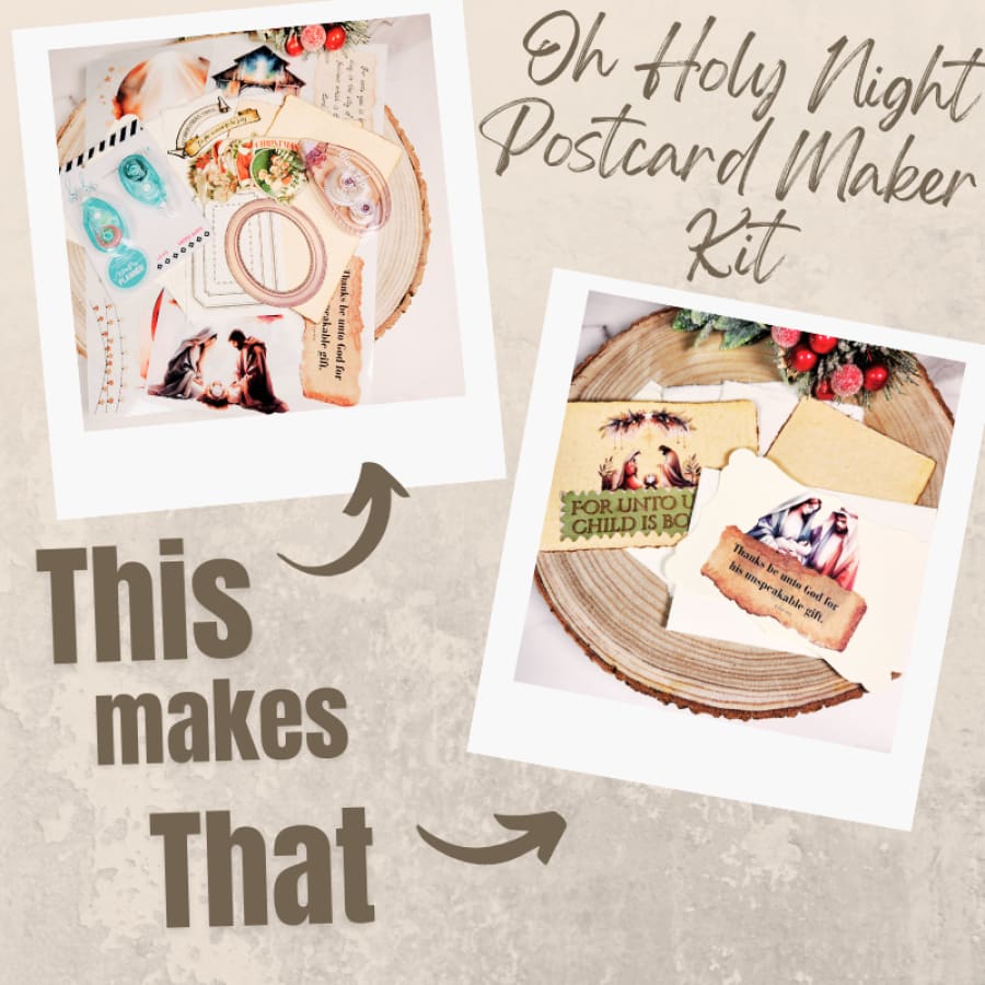 Oh Holy Night Post Card Maker Kit
