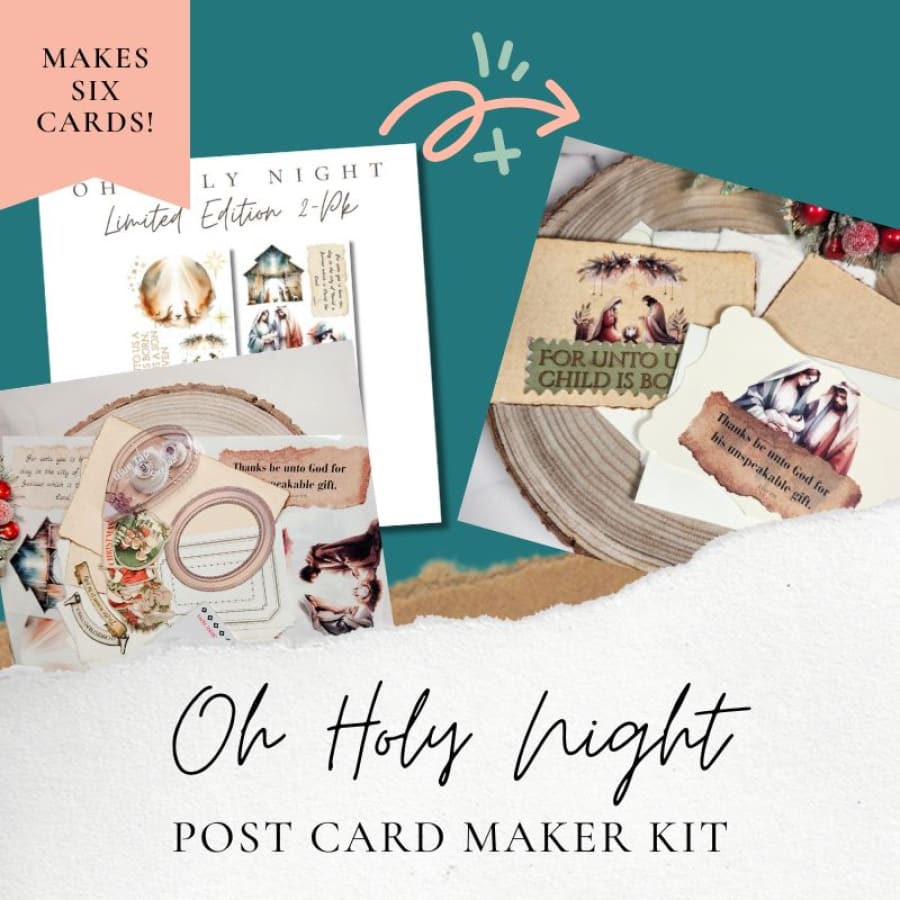 Oh Holy Night Post Card Maker Kit