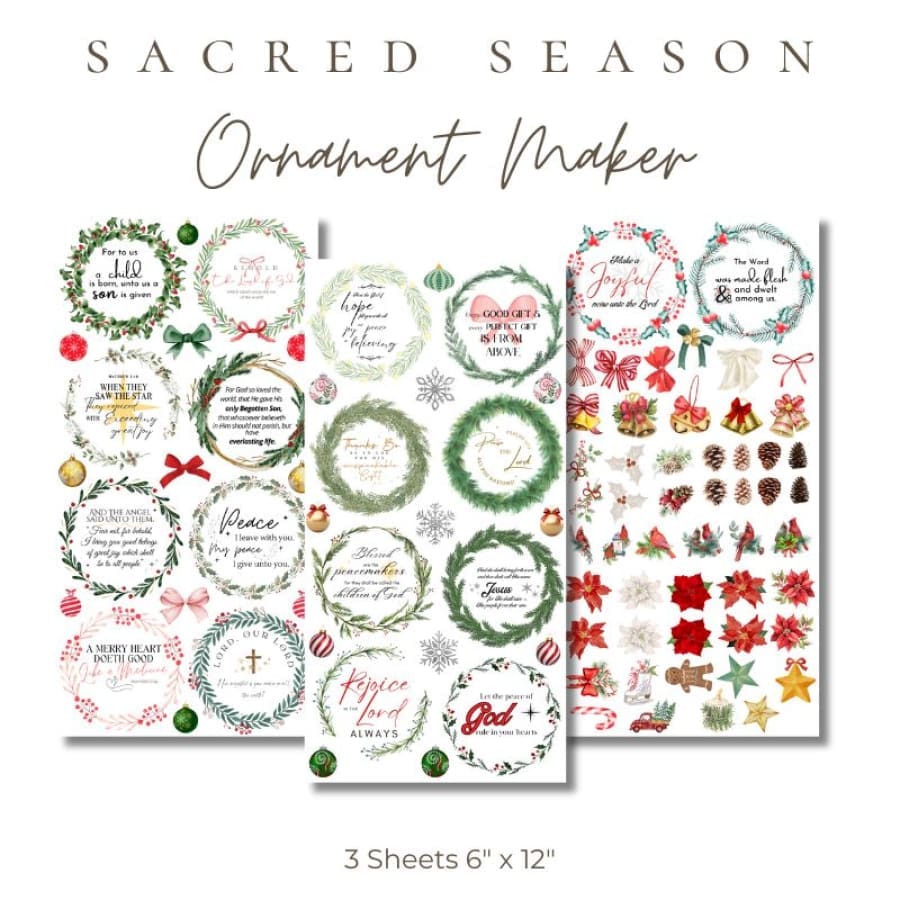 Sacred Season Ornament Maker Premium Rub On Transfers