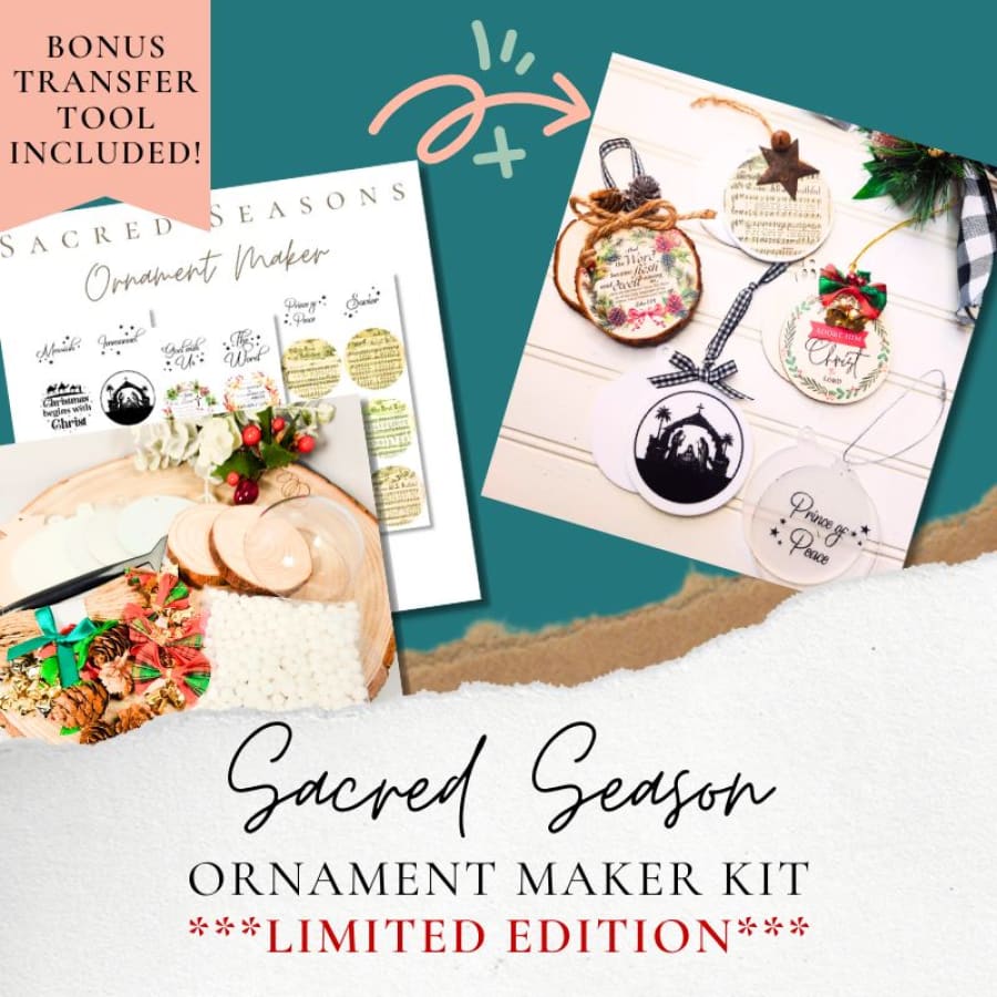 Ornament Maker Kit – DIY Scripture Ornaments with Rub-On