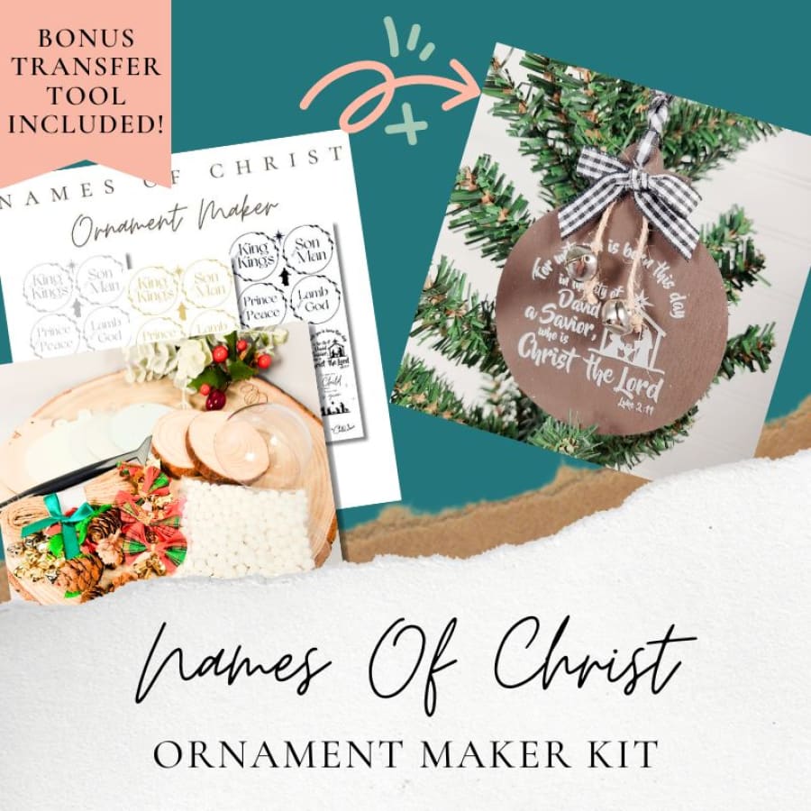 Ornament Maker Kit – DIY Scripture Ornaments with Rub-On