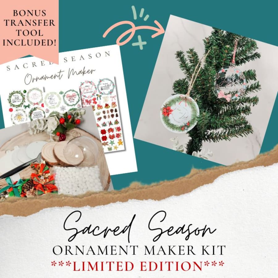Ornament Maker Kit – DIY Scripture Ornaments with Rub-On